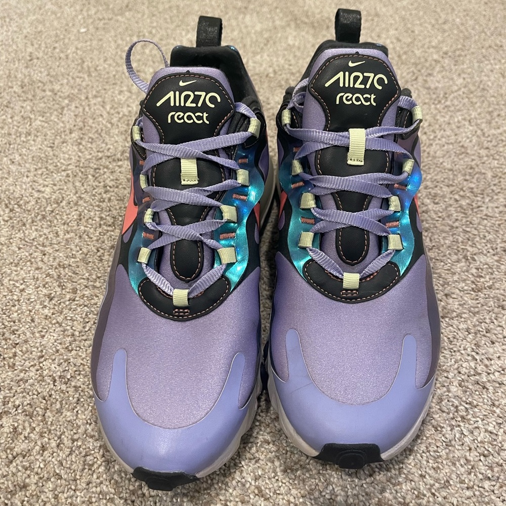 $74 - women’s Size 9 - Nike Air Max 270 React Light Thistle Sunblush 2020